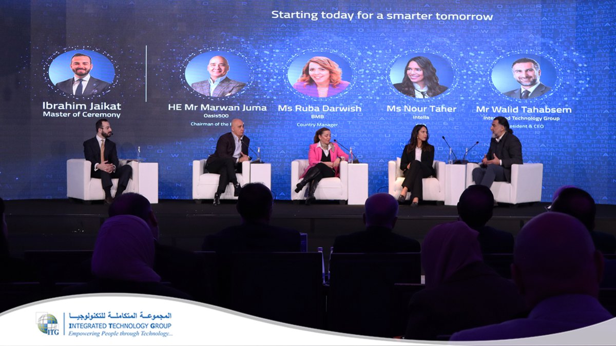 ITG_Solutions's tweet image. Starting today for a smarter tomorrow!

We’re pleased to announce that ITG&apos;s CEO, Mr. Walid Tahabsem, joined the Tech 4 Change forum by GIZ on Dec 10, 2024, in Amman.
He shared powerful insights on leveraging AI, technology, and digital transformation to build a smarter future.