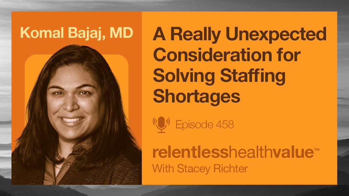 Relentless Health Value (@relentleshealth) on Twitter photo <a href="/KomalBajajMD/">Komal Bajaj MD, MS-HPEd</a> discusses #staffingshortages on our #healthcarepodcast. #healthcare #podcast #pharma #healthcareleadership #healthcaretransformation #healthcareinnovation
cc-lnk.com/EP458 <a href="/KomalBajajMD/">Komal Bajaj MD, MS-HPEd</a> discusses #staffingshortages on our #healthcarepodcast. #healthcare #podcast #pharma #healthcareleadership #healthcaretransformation #healthcareinnovation
cc-lnk.com/EP458