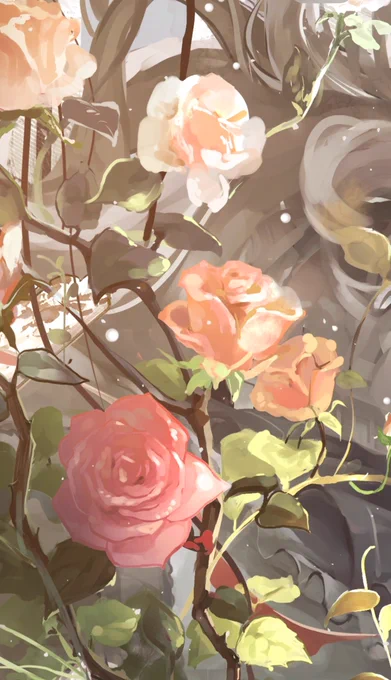薔薇ばかり描いてる