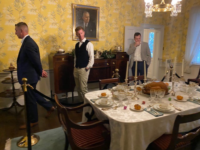 Amb. Patrick Murphy and Dr. David Arnold led a visit of NWC students to George Marshall's home Dodona Manor, hosted by COL (ret) Rick Rhoades NWC '89. The tour culminated the Marshall elective where students studied Marhsall's life and leadership.