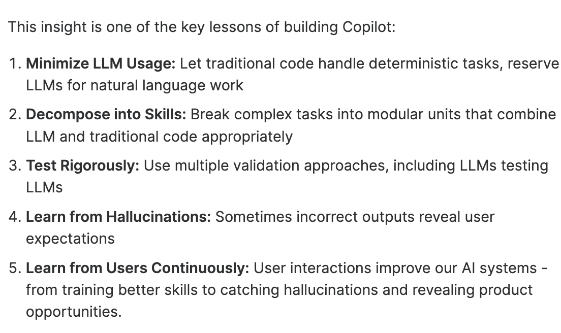 Those AI "hallucinations" might actually reveal missing product features! 

That's one of the things learned building <a href="/PulumiCorp/">Pulumi</a>  Copilot.  🧵