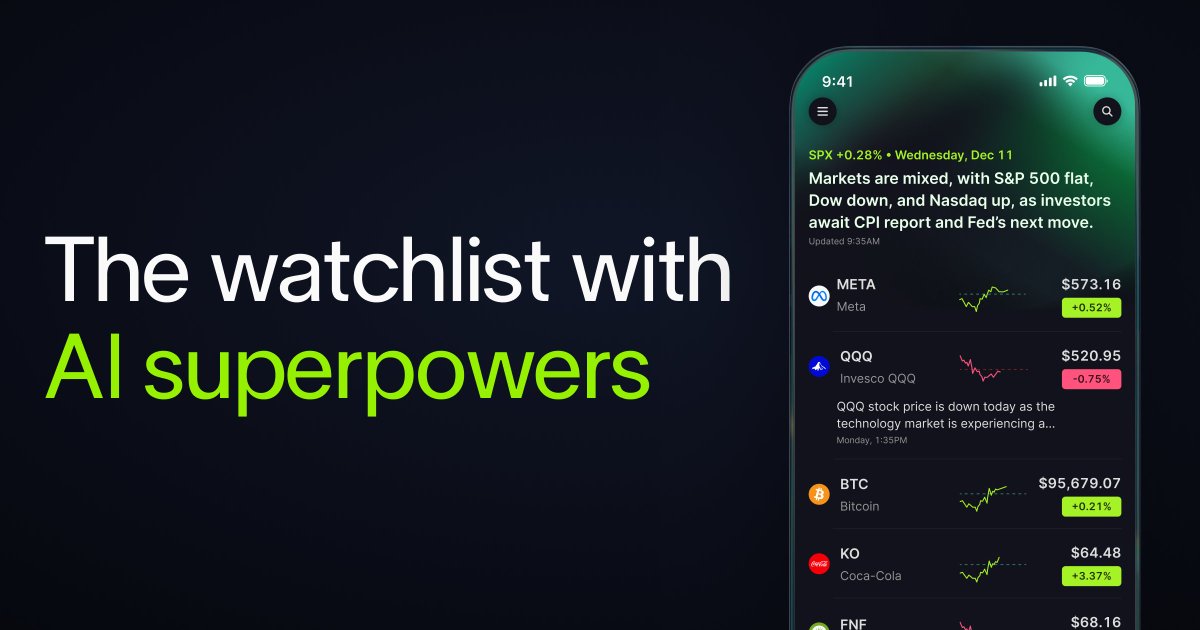 We created a watchlist app with AI superpowers. If you still use the Apple stocks app, you should use Alpha: Betterwatchlist.com

Let us tell you why🧵