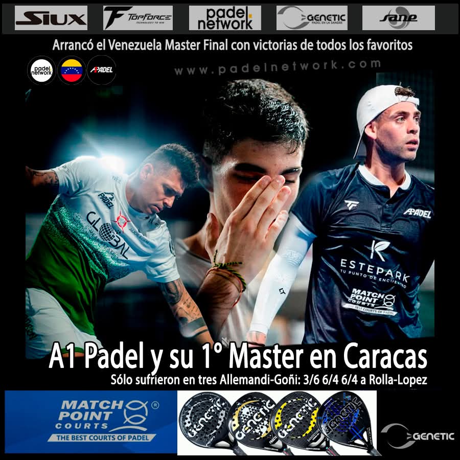 Caracas debutó como sede de un Master Final del A1 Padel y alberga esta semana a lo mejor del circuito de Monte Carlo. Los favoritos pisaron fuerte en la 1° jornada y sólo sufrieron en tres sets Tito Allemandi y Aimar Goñi, levantando contra Rolla-López.
padelnetwork.com/a1padel/2024/d…
