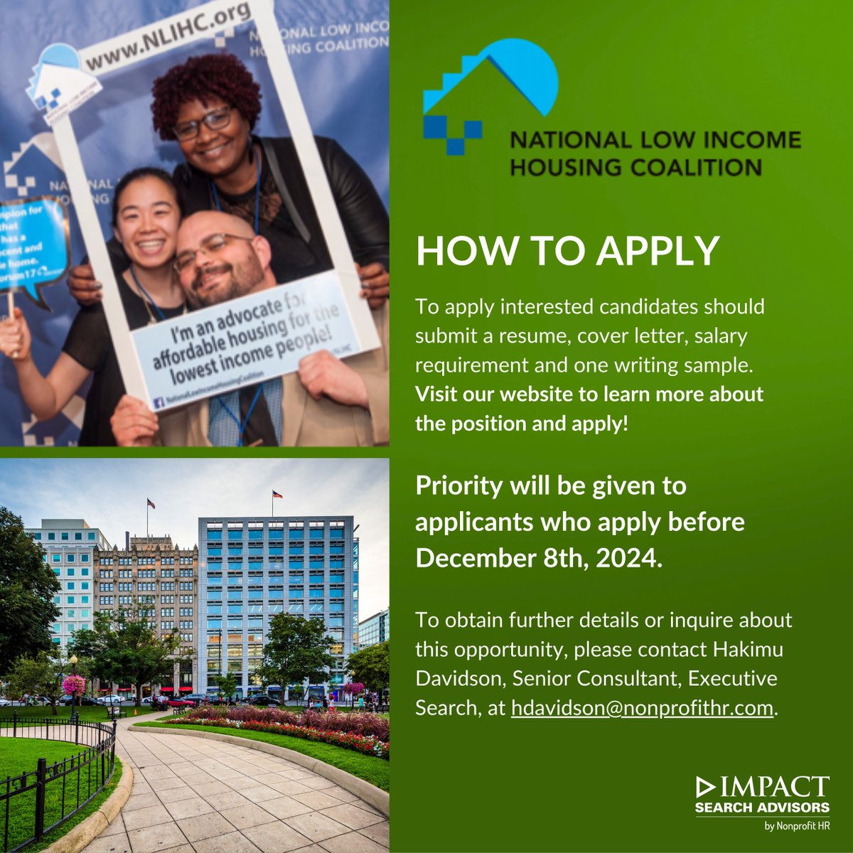 Your fundraising expertise can make a difference in the fight for affordable housing! The <a href="/NLIHC/">National Low Income Housing Coalition</a> is seeking a Fund Development Director to build partnerships, secure major gifts and lead creative fundraising campaigns. Apply now! nonprofithr.com/professional-s… #NowHiring #Nonprofitjob