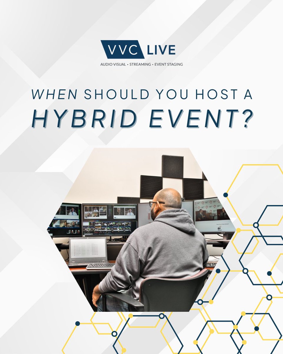 vvc_live's tweet image. VVC Live specializes in managing #HybridEvents using the best in experienced experts, production techniques &amp;amp; powerful technology. But when exactly would you opt for a hybrid event over other formats? Check it out! #RemoteParticipation #EventTechnology