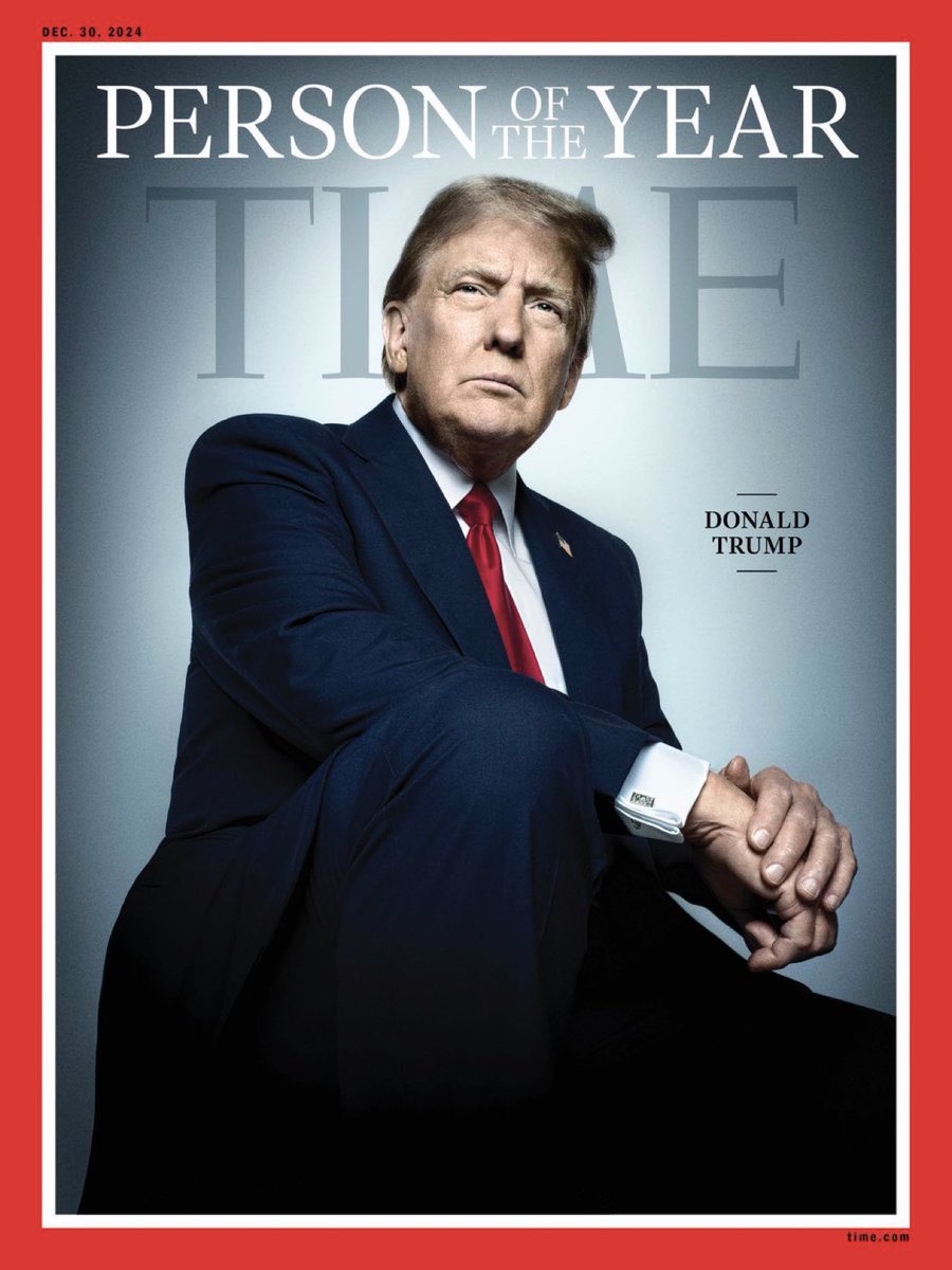 Good morning everyone!
President Trump is the Time's “Person of the Year”. 🎖️

The Person of the year- the President of my lifetime. 🇺🇸❤️