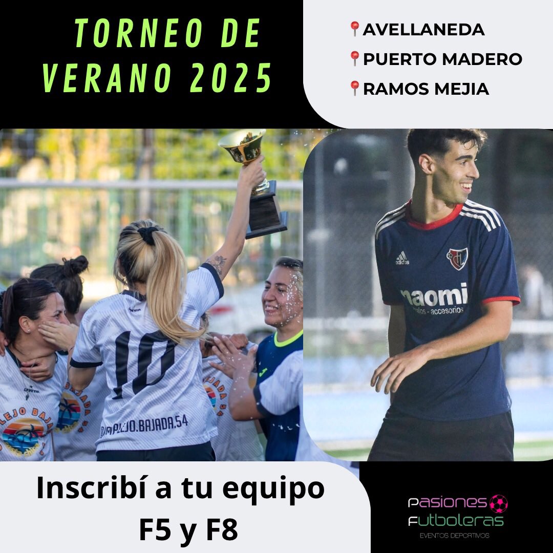 PasionesFutbole's tweet photo. Este calor nos dice que el verano está llegando! Aprovecha el 40%OFF hasta el 15/12 🔥!😀
⚽️F5 y F8 👚👕

📲Elegí tu sede y empezá a jugar
📍Avellaneda 
📍Ramos Mejía
📍Puerto Madero

#Pasionesfutboleras 
#futbol https://t.co/8zcKdFmP5T