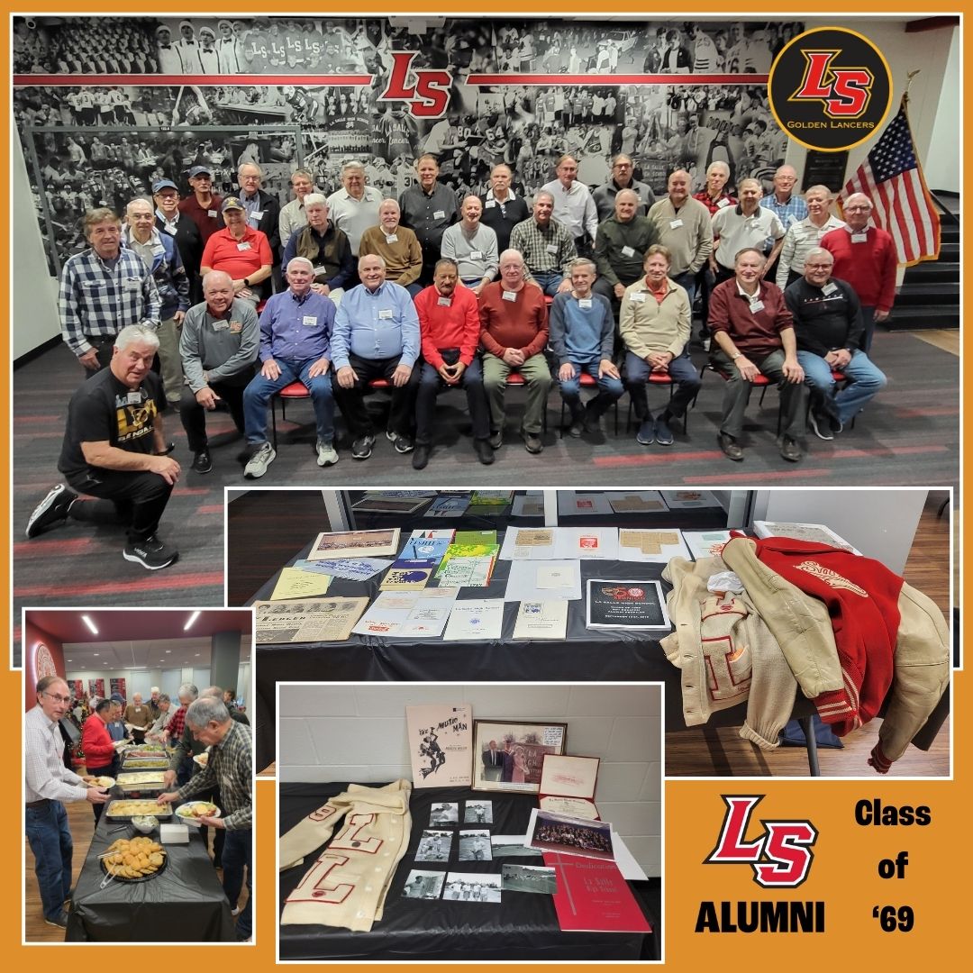 LaSalleAlumni's tweet photo. The class of '69 made a triumphant return to their alma mater to hold one of their quarterly luncheons at La Salle High School for the second year in a row.
Check out the full story here:
https://t.co/SRvKfj3aaq
#LancerAlumni
#ClassOf69
#LRD
#BrothersForLife https://t.co/7DBFI4vFck