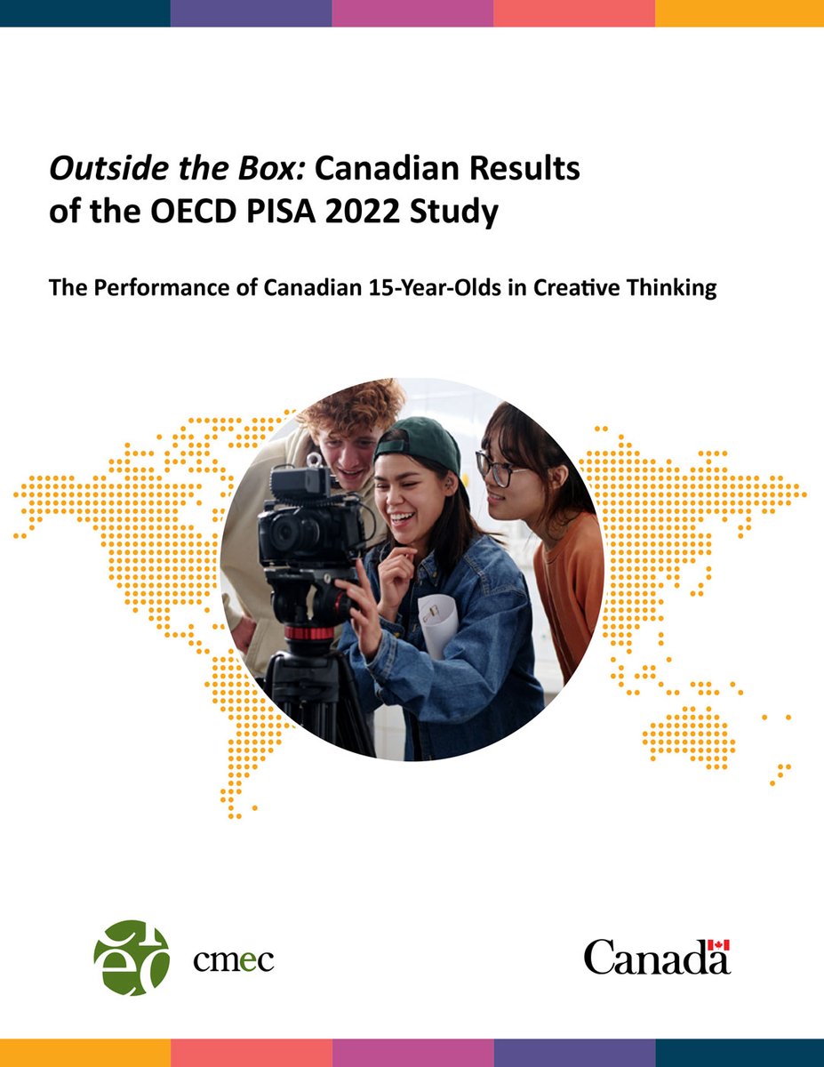CCMEC's tweet photo. The #PISA2022 Canadian results for Creative Thinking are now available! Read the full report to see how Canadian students performed in creative thinking:
https://t.co/QGYE3EB7Oc
#CDNed #CDNedchat #CDNedu https://t.co/KPwIoCZSox