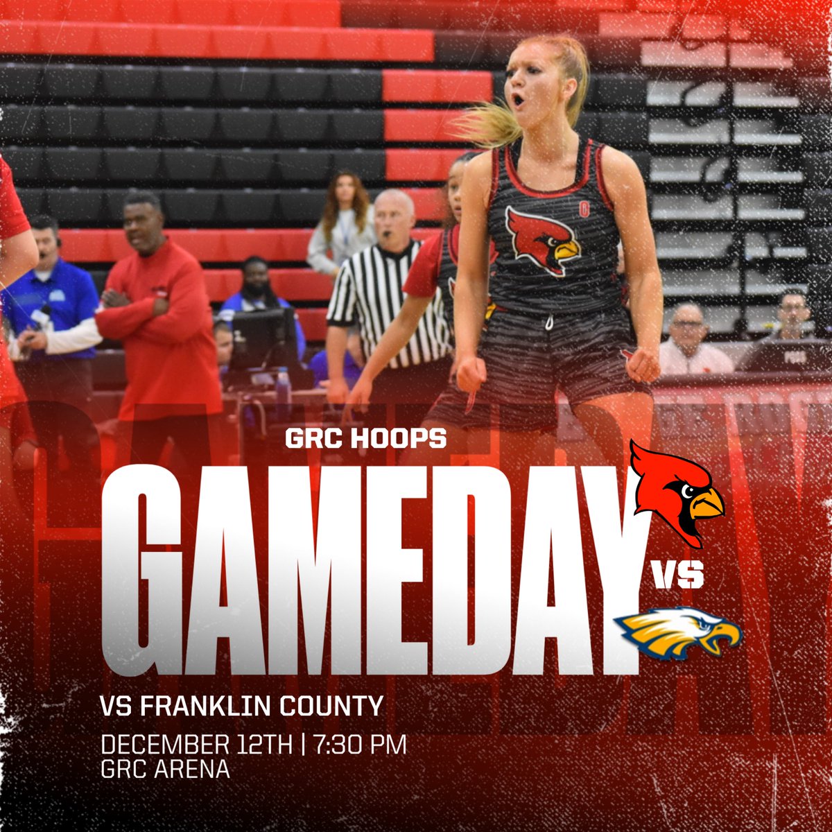 GRC_Athletics_'s tweet photo. It’s GAMEDAY for @grc_hoops as they’ll be at home tonight for a matchup against Franklin County!
Be there‼️ #GRCHoops #FamilyFirst https://t.co/KFkVETORZr