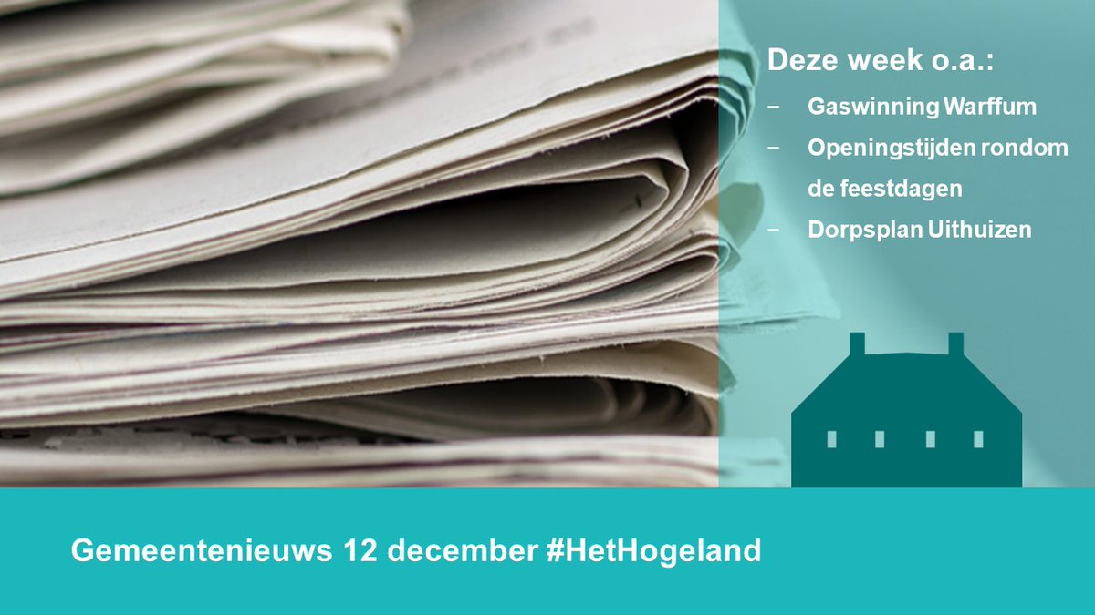 📰 Het Hogelandster gemeentenieuws uit de Ommelander van deze week staat online: hethogeland.nl/berichten-over…

✉️ Het gemeentenieuws kun je nu ook elke donderdag per e-mail ontvangen. Ga naar hethogeland.nl/gemeentenieuws en schrijf je in voor de nieuwsbrief.