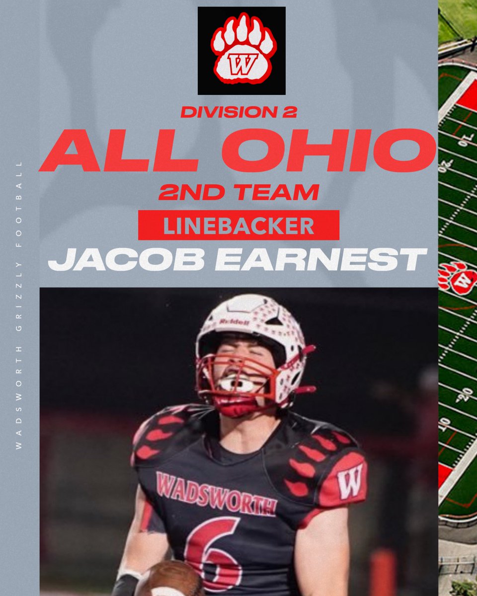 Congratulations to 26’ LB &amp; Team Captain Jacob Earnest for earning Division 2 - 2nd Team All Ohio status. This man models our culture blueprint of #EffortAttitudeToughness. 4.3 GPA, 29 ACT and dominant on the field.  Can’t wait to run it back next season!
hudl.com/v/2QYpBE