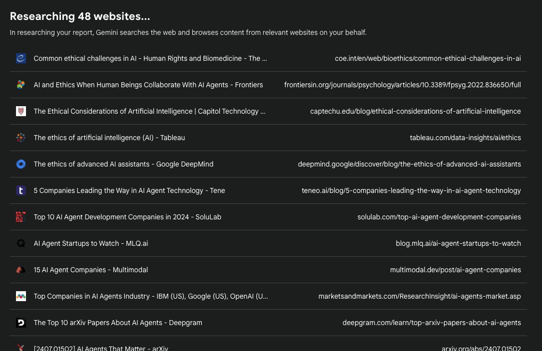 AmolExperiments's tweet photo. Absolutely loving Gemini’s advanced research capabilities! 🌟 It's pulling data from top arXiv papers, AI blogs, and companies—something I used to struggle with manually. So far, it’s outperforming Perplexity/ChatGPT in sourcing quality. 🔥 #AI #GeminiAI https://t.co/uSUlsTm61g