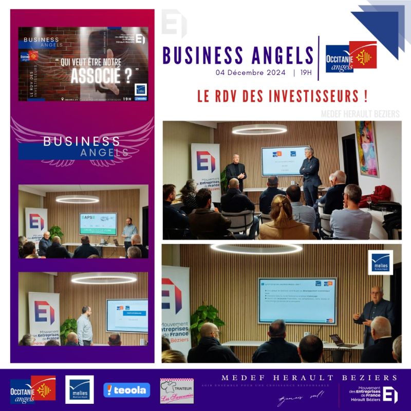 Notre président Jean-Paul Alic a pris la parole le 04/12 lors d'une soirée de l'antenne biterroise d’Occitanie Angels pour présenter le concept de business angel et l'importance d'y adhérer. Cette ​​soirée a aussi été l'occasion de découvrir cinq porteurs de projets innovants👍