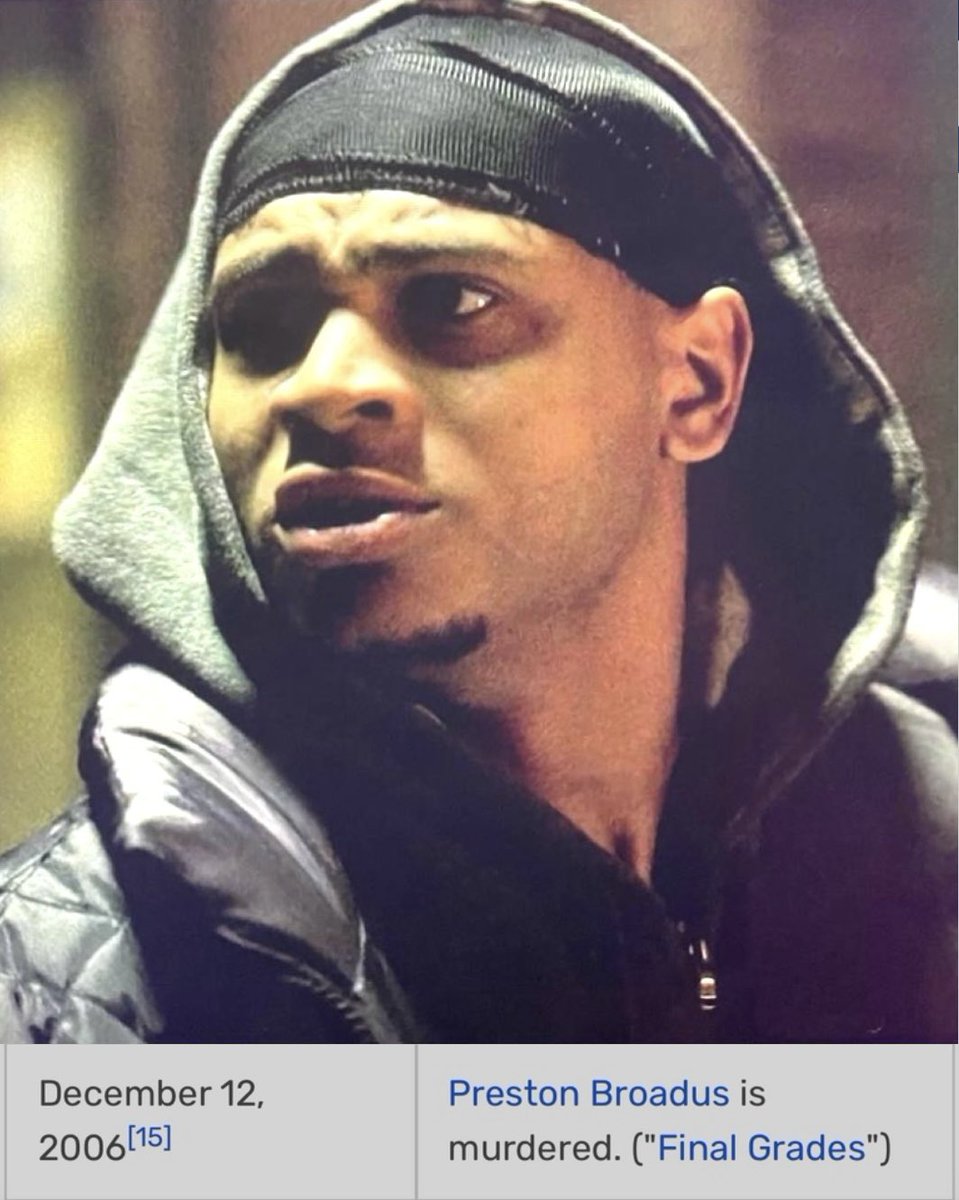 18 years ago today, we lost Bodie. #TheWire in real time. (12/12/06)
