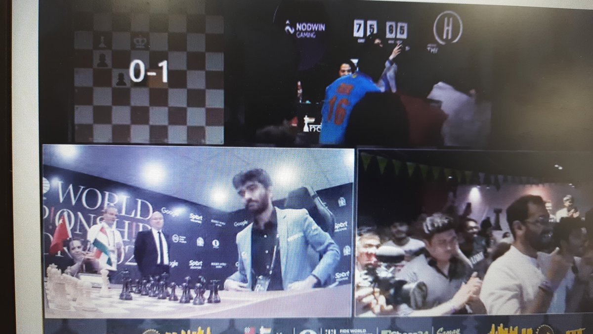 LubdhakVedh's tweet image. What a historic moment today, youngest World Chess Champion in chess game history arrived, its @DGukesh World Chess Champion at just 18 yr age, he has declared he wants to be World Champion when he was just 11 #FIDEWorldChess championship @FIDE_chess