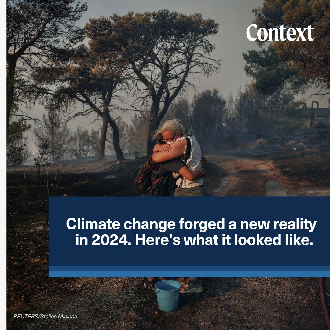 In 2024, billions of people endured heatwaves, storms and floods; 2025 is set to be worse as man-made climate change wreaks havoc.

✍️ <a href="/DianaBaptistaR/">Diana Baptista</a> and <a href="/clarnic/">Clár Ní Chonghaile</a> report.

🔗 context.news/climate-risks/…

Here's what the data shows us. 🧵⬇️
