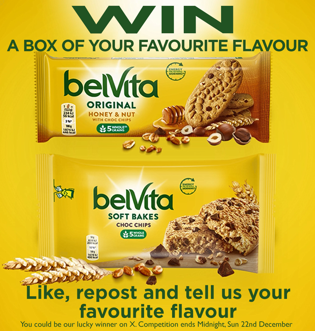 Excel Vending Ltd (@excelvendingltd) on Twitter photo #COMPETITION TIME
#WIN a box of your favourite Belvita biscuits
To enter, simply Like and Repost and tell us which flavour you prefer.
Winner randomly selected. #competition closes at midnight Sun 22 Dec
#UK only
#BewareScammers. <a href="/BelvitaUK/">Belvita UK</a>
Winner will be announced on this page #COMPETITION TIME
#WIN a box of your favourite Belvita biscuits
To enter, simply Like and Repost and tell us which flavour you prefer.
Winner randomly selected. #competition closes at midnight Sun 22 Dec
#UK only
#BewareScammers. <a href="/BelvitaUK/">Belvita UK</a>
Winner will be announced on this page
