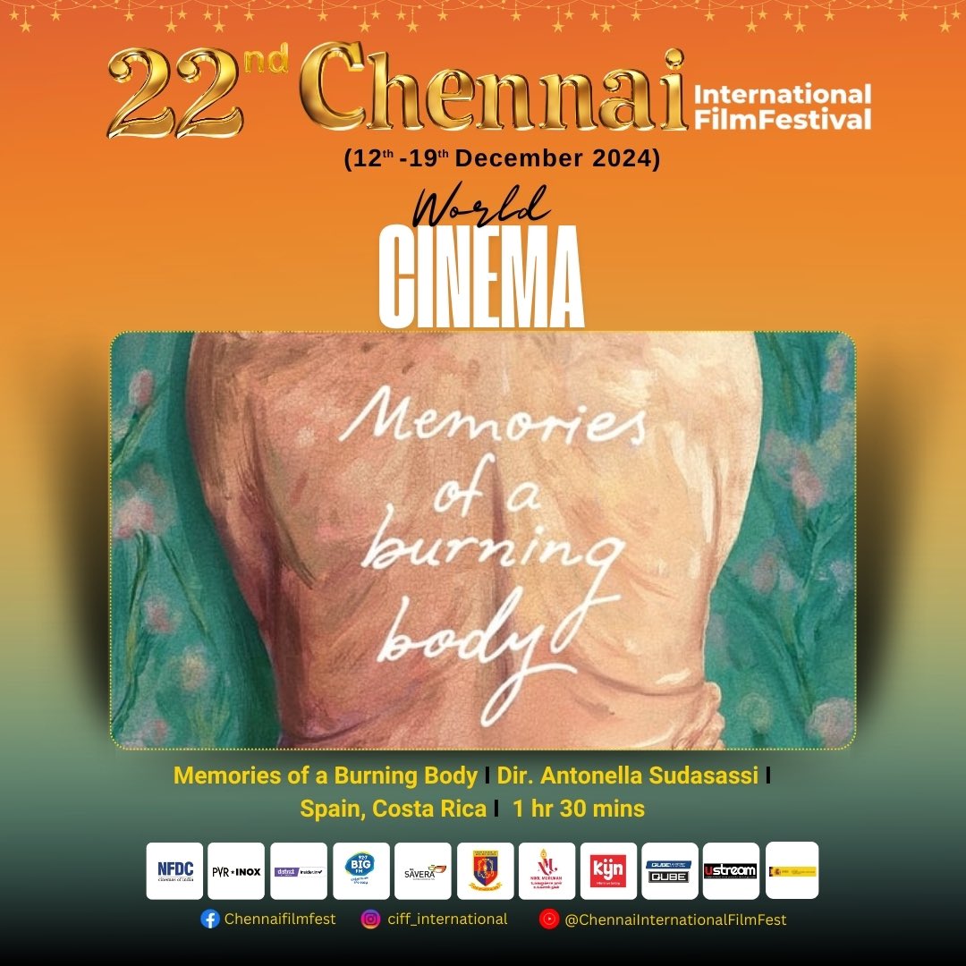 EmbEspIndia's tweet image. The Embassy of🇪🇸 in🇮🇳,  in collaboration with the Chennai International Film Festival🎬, taking place from 12th to 19th December, is bringing the magic of Spanish cinema🎞️✨with the films ‘Mamifera’, ‘Saturn Return’ and ‘Memories of a Burning Body’. See you there!
#SpaIndia