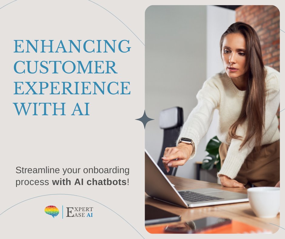 ExpertEaseAI's tweet photo. Transform Customer Onboarding from Hours to Minutes!

Discover how AI chatbots deliver:

• Instant 24/7 support
• Smart sign-up guidance
• Personalized experiences

Read how businesses achieve 80% faster onboarding: https://t.co/1O6qgBiX15 https://t.co/72h8NieSSs