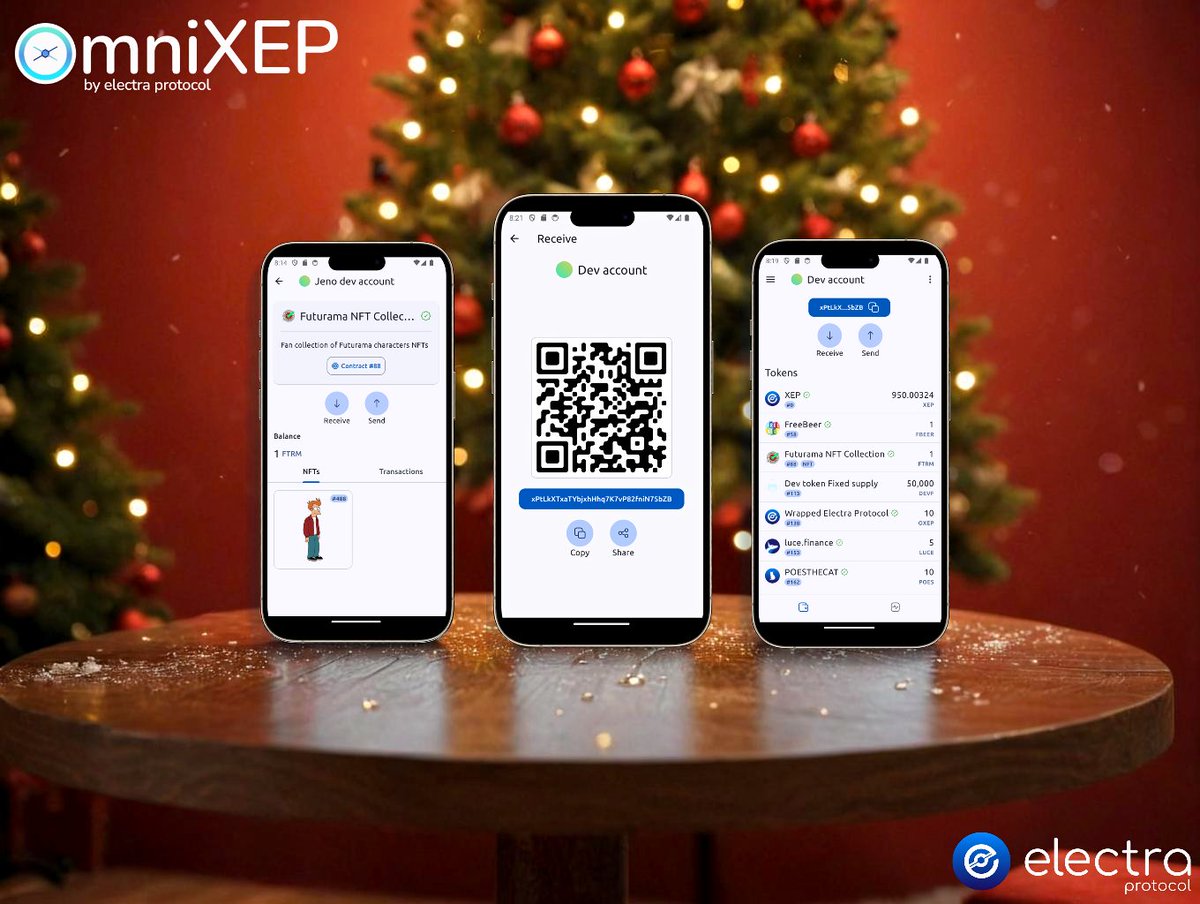 This Christmas, we’re sharing something special 🎄

1⃣ On January 4, the OmniXEP mobile wallet arrives
2⃣ In 2025 Available on #Android and #iOS
3⃣ Your tokens and NFTs, always close to you

A gift to make life simpler. Coming soon 🎁

#RealworldAssets #Tokenization