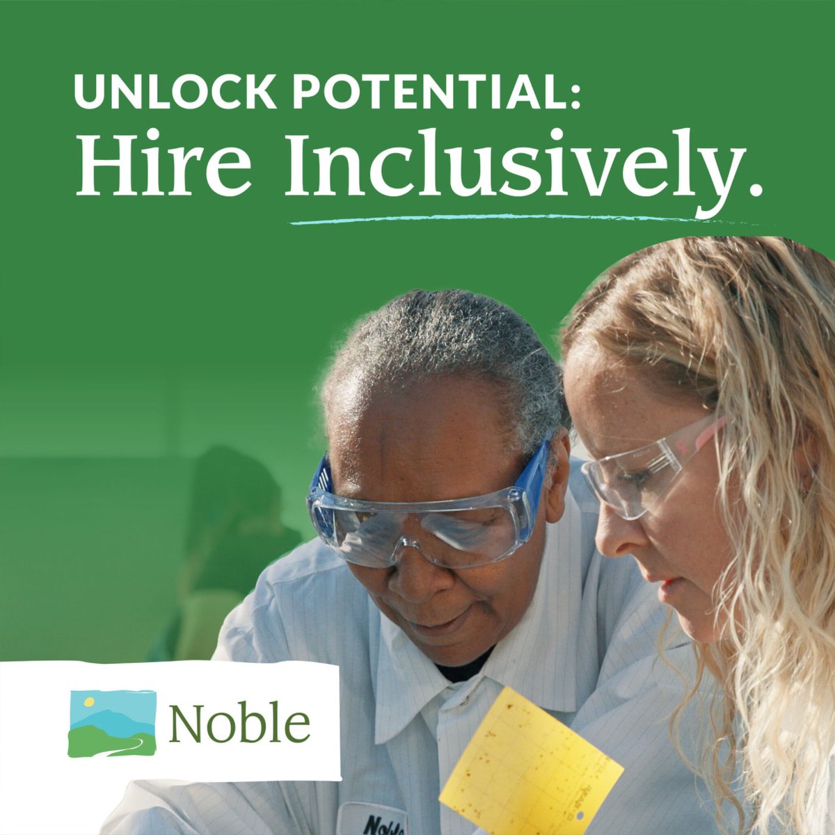 Wanting to diversify your team? Noble’s Employment Workforce Services (N.E.W.S.) connects you with dedicated, skilled employees who can elevate your workplace.

Learn more: bit.ly/41eVeVt

#DiversityAndInclusion #NobleEmployment #InclusiveWorkforce
