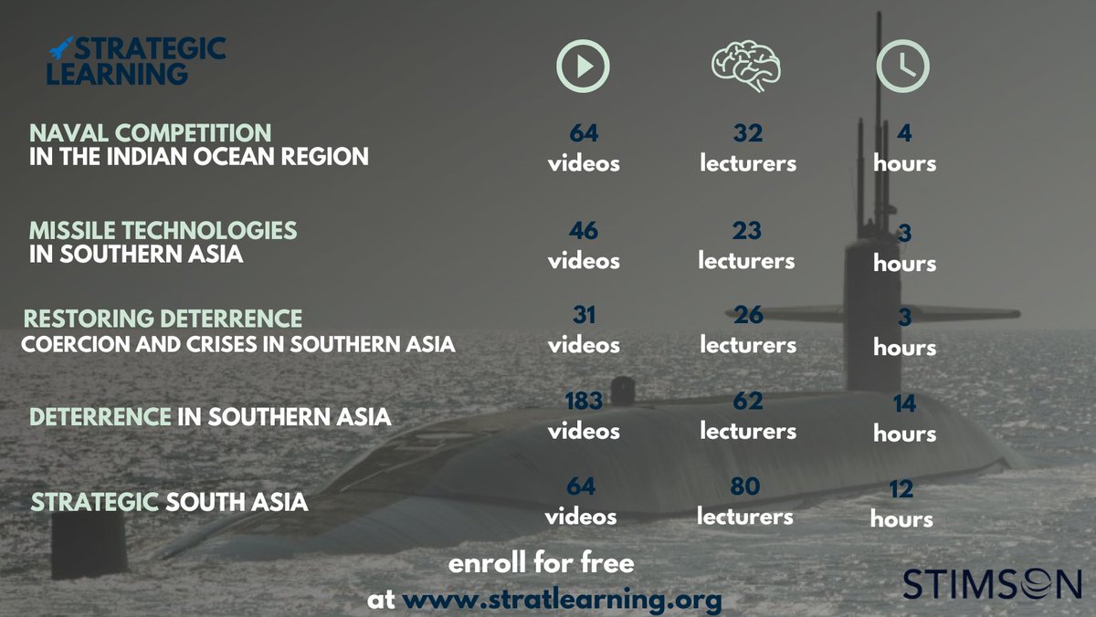 stratlearning's tweet image. 🚨NEW ONLINE COURSE 🚨
@StimsonCenter’s Strategic Learning initiative is excited to announce that our latest, most interactive, and accessible free course, Naval Competition in the Indian Ocean Region, is NOW LIVE!
Curious? Take a peek! 👀