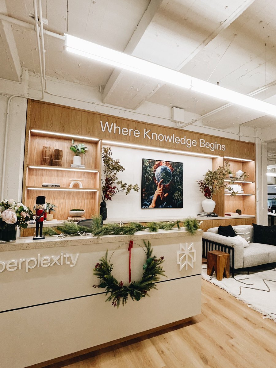 Scott Hausman (@hausman_) on Twitter photo the <a href="/perplexity_ai/">Perplexity</a> office is looking festive 🎄
btw, working on something pretty cool for the past month - more info to come! the <a href="/perplexity_ai/">Perplexity</a> office is looking festive 🎄
btw, working on something pretty cool for the past month - more info to come!