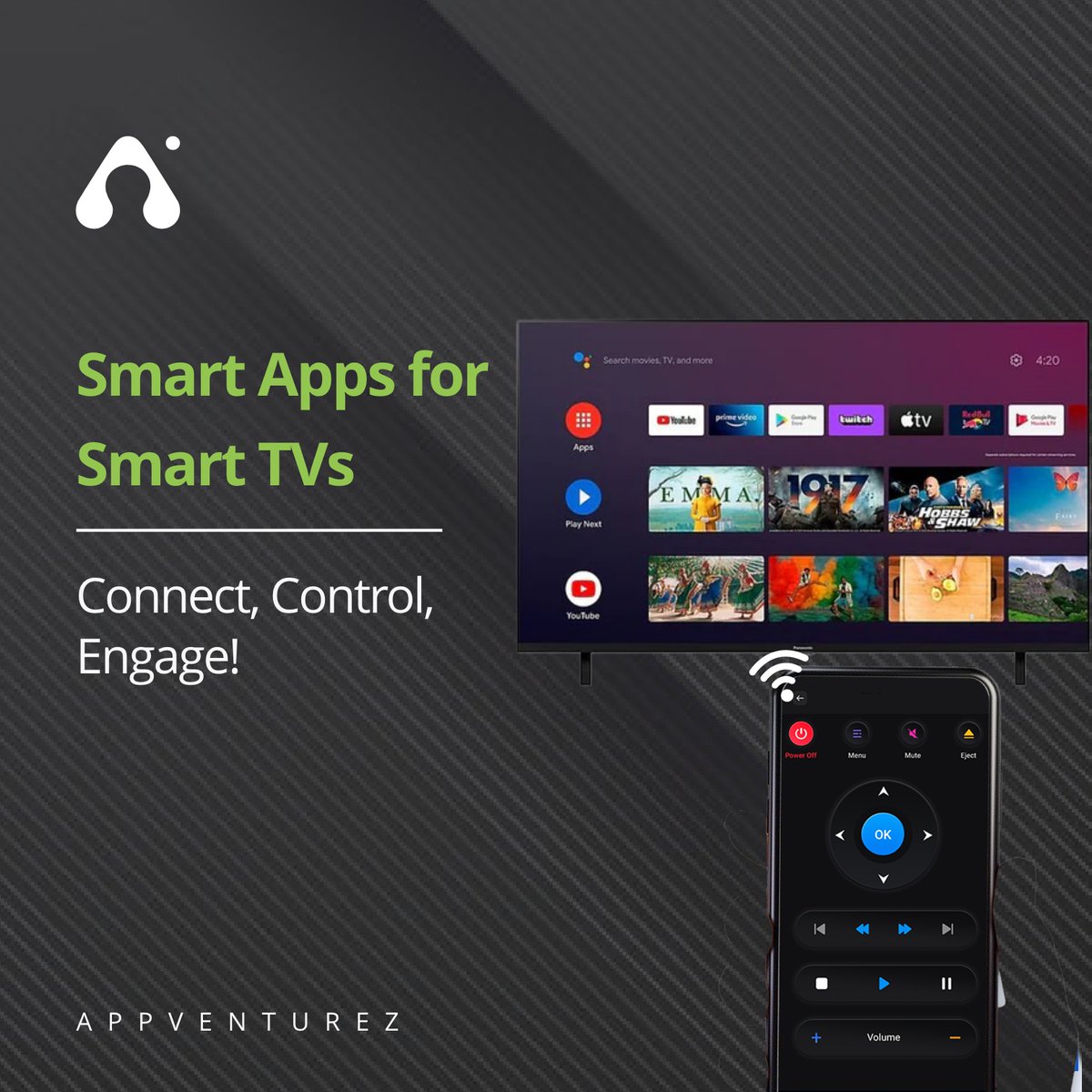 Appventurez's tweet image. Smart Solutions for Modern TVs!

At Appventurez, we specialize in developing cutting-edge Smart TV apps that provide seamless, engaging experiences across platforms such as Android TV, Apple TV, Roku, and more.
.
.
.
.
#Appventurez #SmartTVApps #AppDevelopment #SmartSolutions