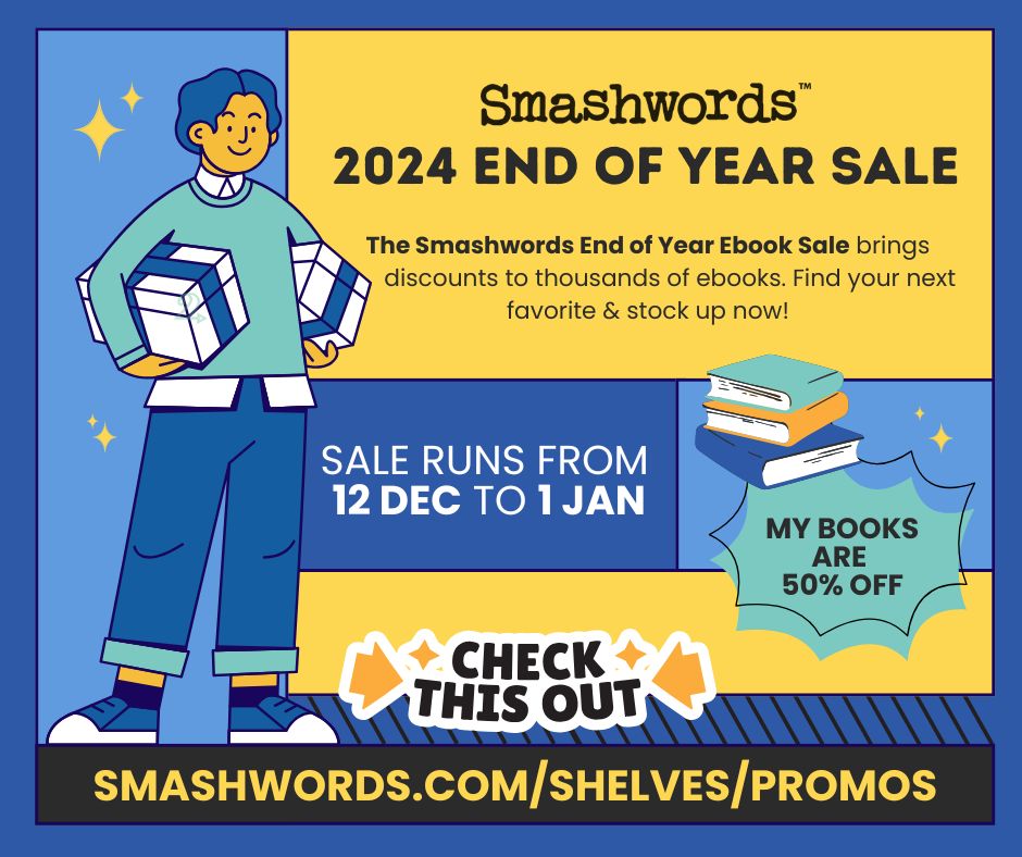 Now is your best chance to find my entire ebook collection for a promotional price at <a href="/Smashwords/">Smashwords</a> as part of their End of Year Sale! Find my books at smashwords.com/profile/view/R… through the end of the year! #smashwords #EOYsale24