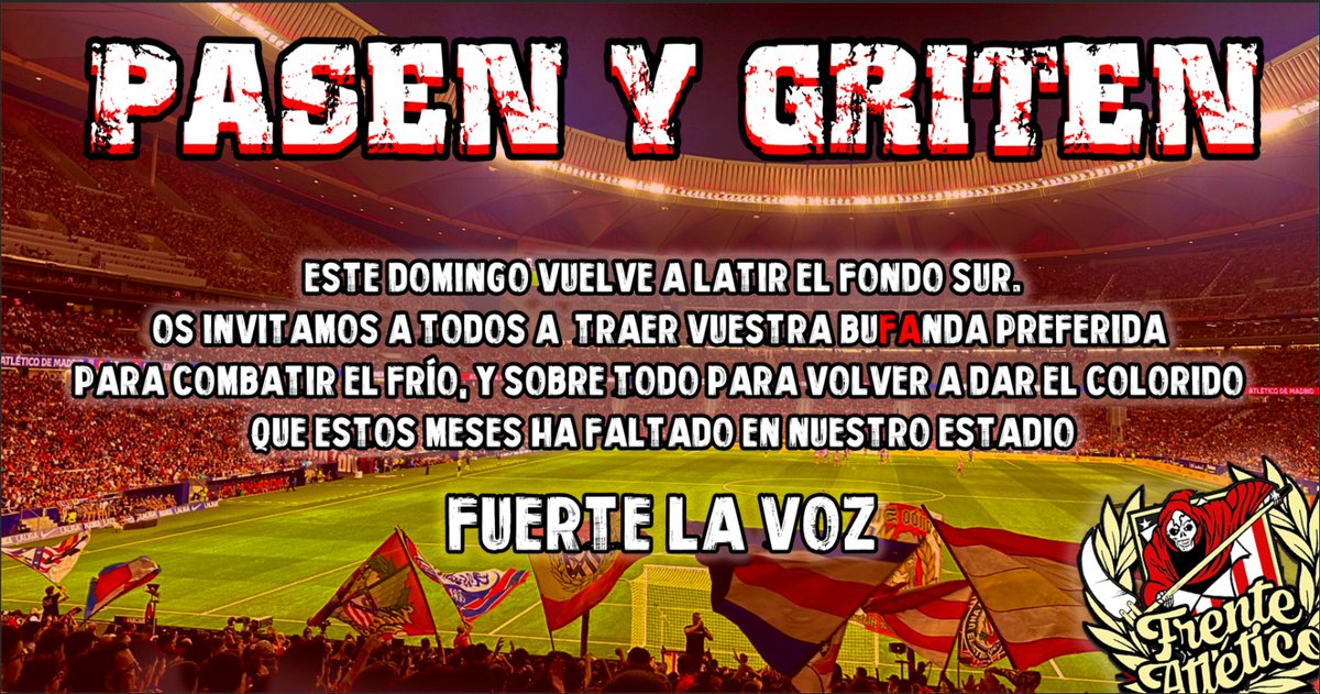 ¡¡¡FUERTE LA VOZ!!!
#TodosConBuFAnda