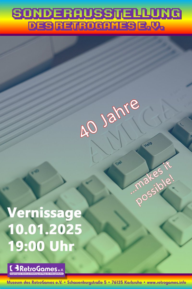 Liebe Highscore-Fans,
wir laden Euch herzlich zur Vernissage unserer neuen Sonderausstellung am 10.01.2025 um 19 Uhr in unser Museum in der Schauenburgstraße 5, 76135 Karlsruhe ein.
fb.me/e/5g06ou3uM