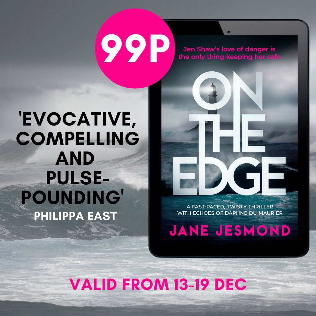 A fast-paced but atmospheric thriller, the 1st in the Jen Shaw series! Ebook only 99p until 19 Dec. 
geni.us/on-the-edge
"an original mystery" Sunday Times
"a gripping premise...an evocative Cornish setting" NB Mag.
"filled with twists and turns...a great debut" Living North