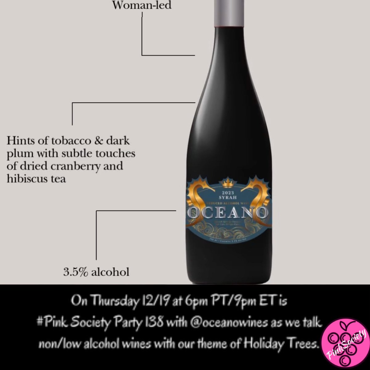 #PinkSociety (@thepinksociety_) on Twitter photo In ONE week, on Thurs 12/19 at 6pm PT/9pm ET is #Pink Society Party 138 with @oceanowines as we talk non/low alcohol wines with our theme of Holiday Trees. Bring a friend. <a href="/jflorez/">Joe Florez</a> <a href="/RedWineCats/">Misty</a> <a href="/vdebrunner/">Gilbert Crispin, Abbot of Westminster</a> <a href="/suziday123/">Suzi Day</a> <a href="/G12Rocco/">❤️🩹Rocco DiBari❤️🩹</a> <a href="/myvinespot/">Dezel Quillen</a> <a href="/Cbp8Cindy/">Cindy QB Pearl 👠&🐇</a> <a href="/Peninablogger/">Penny Weiss</a> In ONE week, on Thurs 12/19 at 6pm PT/9pm ET is #Pink Society Party 138 with @oceanowines as we talk non/low alcohol wines with our theme of Holiday Trees. Bring a friend. <a href="/jflorez/">Joe Florez</a> <a href="/RedWineCats/">Misty</a> <a href="/vdebrunner/">Gilbert Crispin, Abbot of Westminster</a> <a href="/suziday123/">Suzi Day</a> <a href="/G12Rocco/">❤️🩹Rocco DiBari❤️🩹</a> <a href="/myvinespot/">Dezel Quillen</a> <a href="/Cbp8Cindy/">Cindy QB Pearl 👠&🐇</a> <a href="/Peninablogger/">Penny Weiss</a>