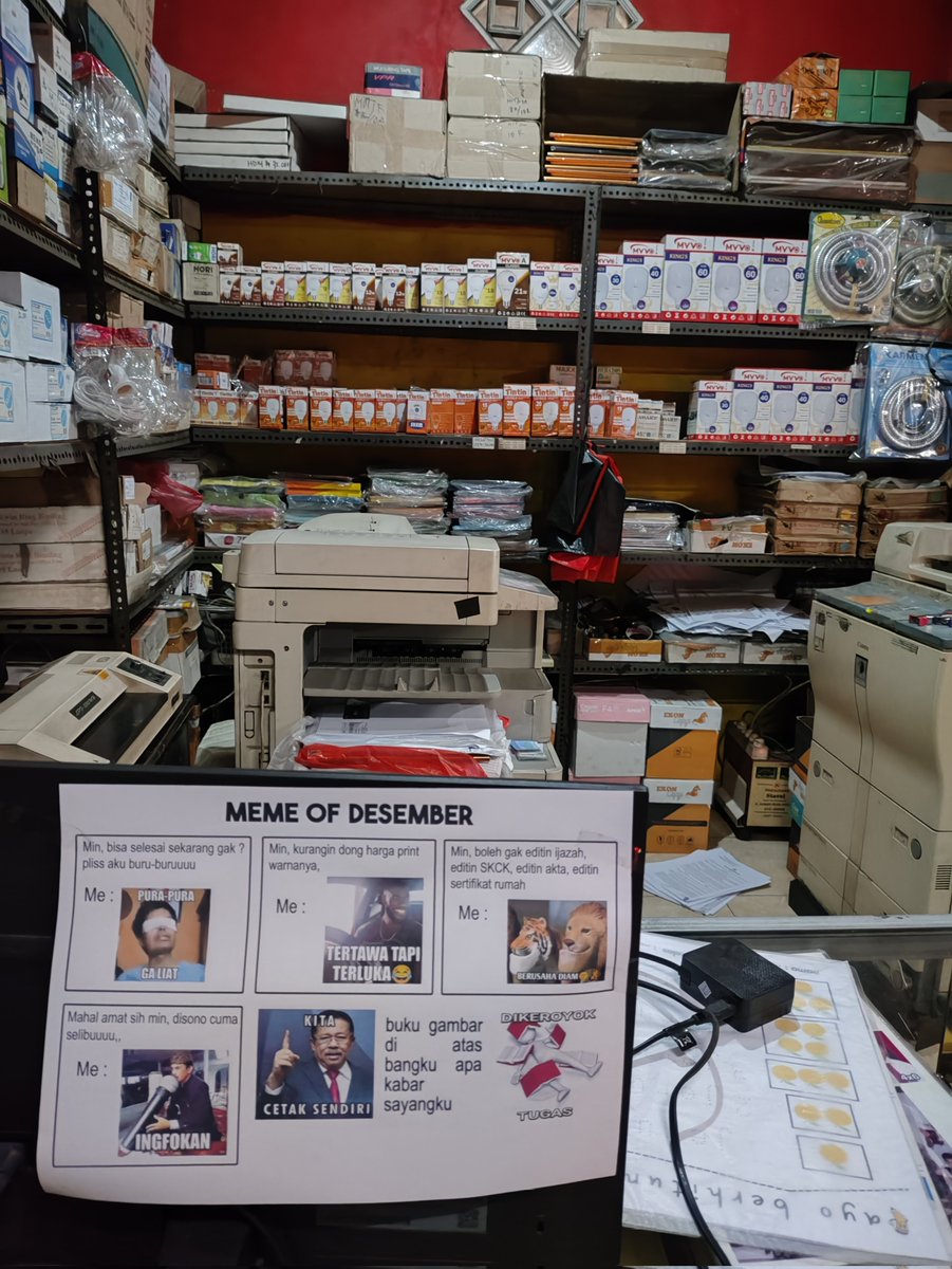 Bulan depan mampir lagi utk liat meme of january versi fotokopi deket rumah