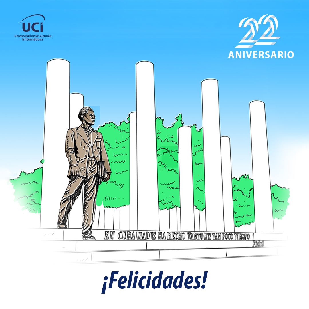 🥳 ¡Estamos de celebración! Nuestra casa de altos estudios, arriba este 12 de diciembre a su #22AniversarioUCI, con el orgullo de haber entregado a la sociedad, más de 17 mil graduados para contribuir al proceso de #TransformaciónDigital en #Cuba. 
#SomosUCI <a href="/CubaMES/">MES</a> <a href="/MINCOMCuba/">Ministerio de Comunicaciones Cuba</a>