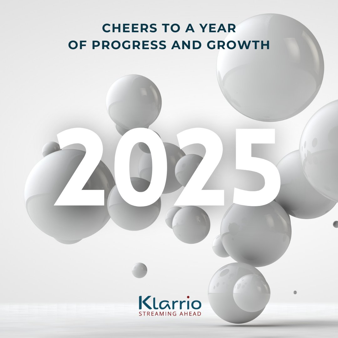 Wishing you and your loved ones a Happy New Year!

May 2025 bring you happiness, health, and the fulfillment of your dreams.

#HappyNewYear #NewBeginnings #CheersTo2024 #Happy2025 #CommunityCelebration #NewYear #Klarrio #StreamingAhead