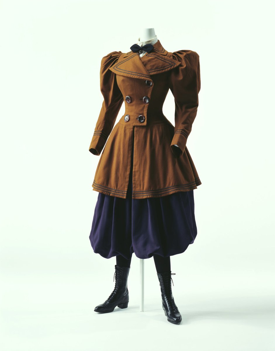 Cycling ensemble, 1895. United States. Kyoto Costume Institute.