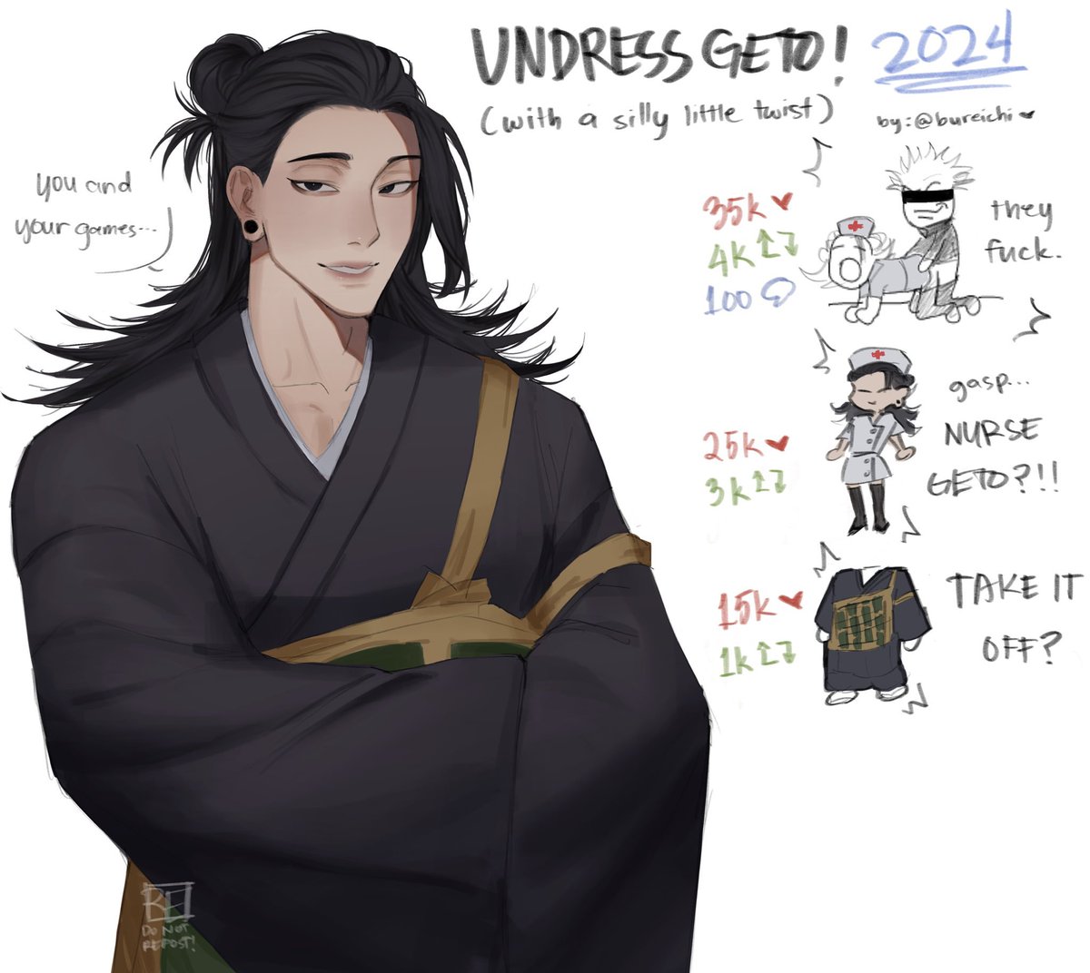 i fear it would be my undress geto challenge...