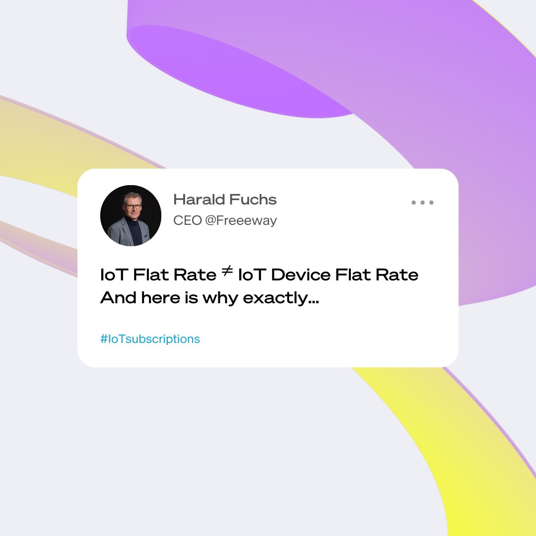 FreeewayIoT's tweet image. IoT Flat Rate covers your whole system; IoT Device Flat Rate charges per device. Find out more here: freeeway.com/products/myfre…
#IoT #IoTsubscription #flatrate #revenue