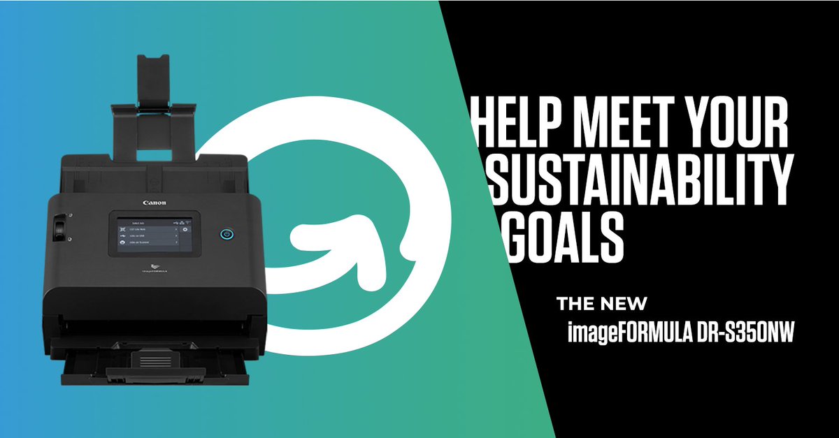 Meet your sustainability goals with the new imageFORMULA DR-S350NW scanner 🖨️, with an EPEAT gold certification, flexible connectivity, and hassle-free scanning.

Find out more: canon.sm/4f0O4aH