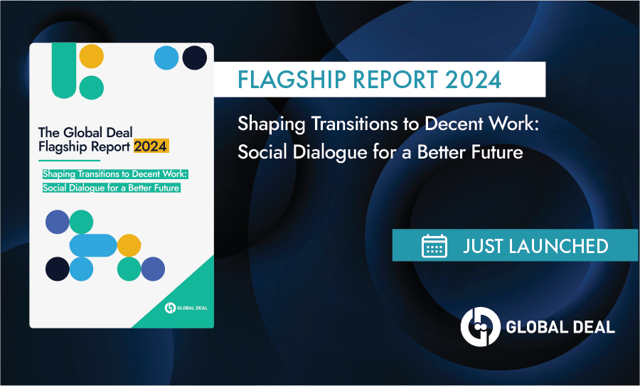 theglobaldeal's tweet photo. 🤖 The rapid integration of #AI in the workplace brings opportunities and challenges.

The recently launched Global Deal 2024 Flagship Report explores how #SocialDialogue helps shape responsible AI use so that workers’ rights are respected.

🔗https://t.co/fP7jjkYjMH https://t.co/IGtWszPK7Y