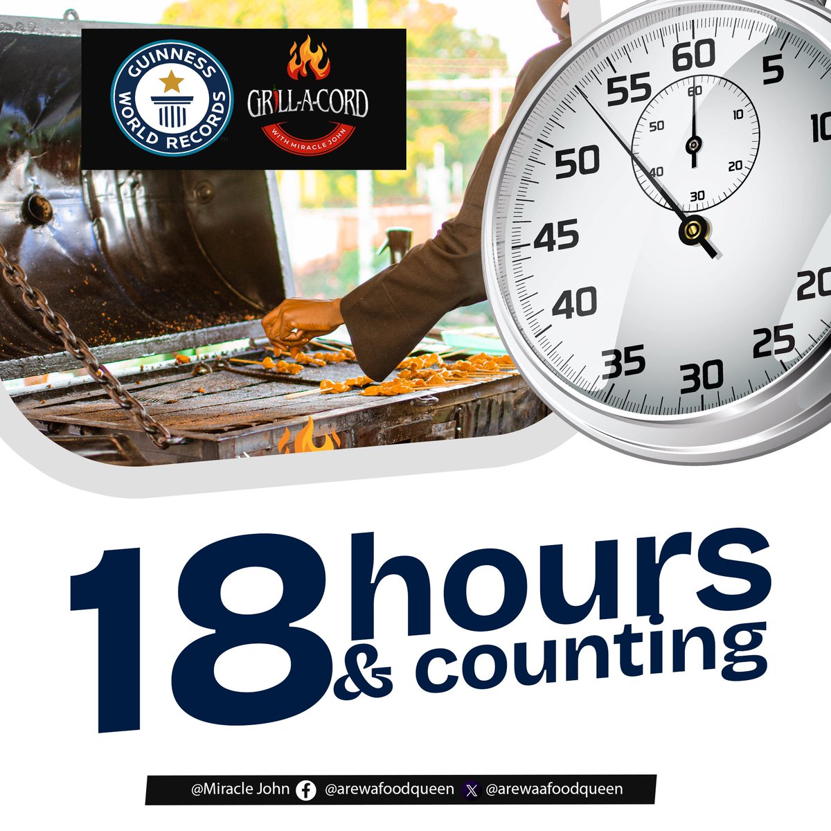 Funom2000's tweet image. #GrillACord #GrillingwithMiracle #Sarautaarewamina #GuinnessWorldRecord #LongestbarbecueMarathon #Kaduna #maisuya #RecordBreaker #Foodgirl #Nigeria