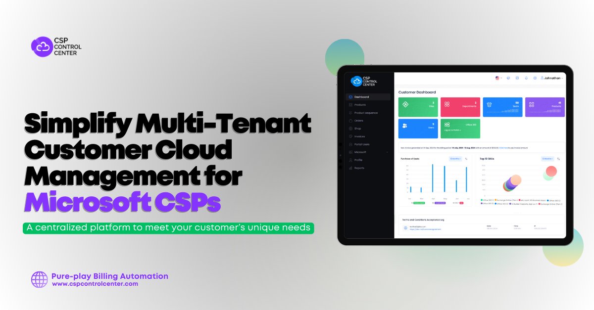 cspctrlcenter's tweet image. Managing multiple tenants as a Microsoft CSP can feel overwhelming. With a centralized platform, you can streamline license provisioning, monitor customer usage, and trends—all from one dashboard. 

Learn more: cspcontrolcenter.com

#MicrosoftCSP #CSPControlCenter #mspartner