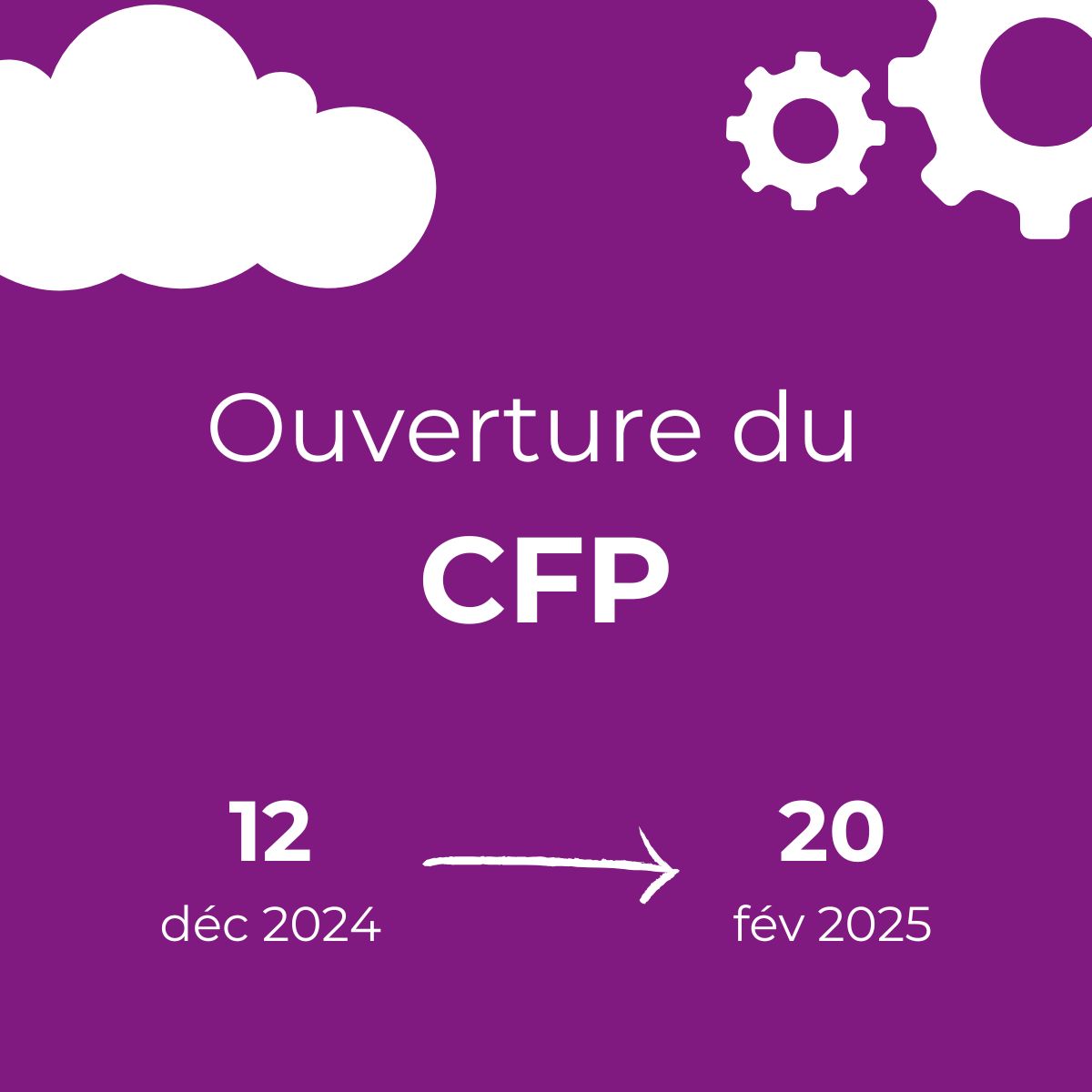 PolycloudMtp's tweet photo. 📢 Envie de partager ? Notre CFP est ouvert !
Déposez votre proposition de talk dès maintenant 👉 https://t.co/H8XpXZN2Df 
🗓️ Fermeture du CFP : 20 février
📌 Fin des délibérations : Première semaine de mars
#CFP #PolyCloud #Conférence https://t.co/BWIlEcTcNq