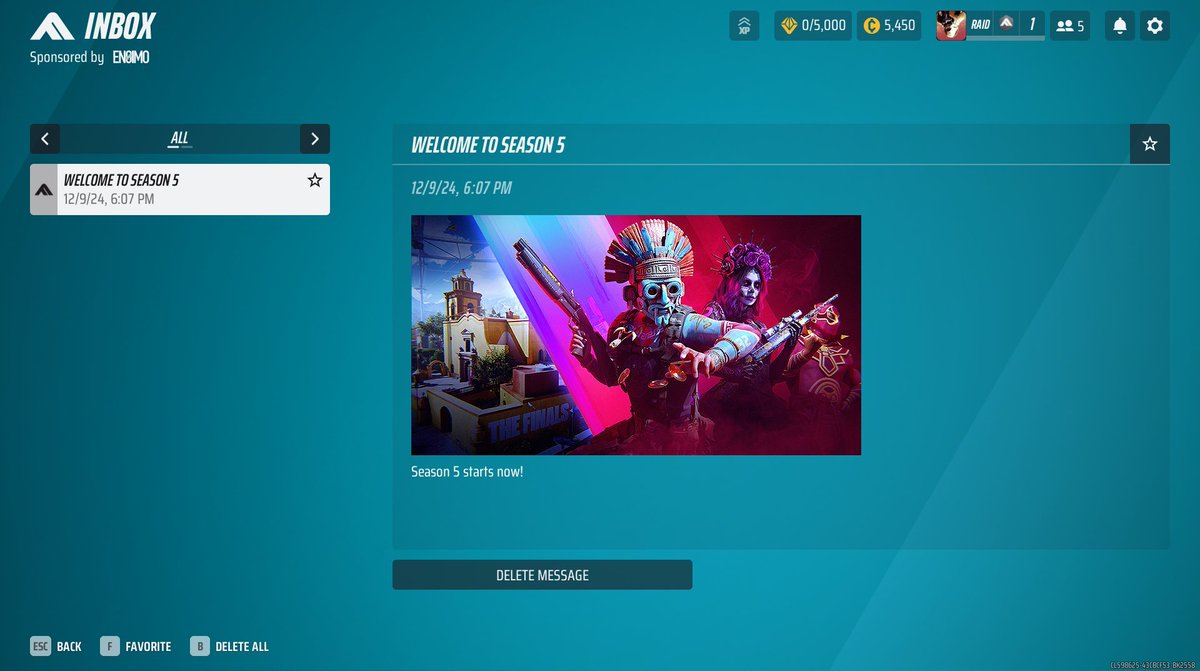 Season 5 of THE FINALS has dropped!

What are you most excited about?