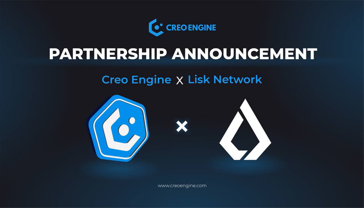 𝐁𝐢𝐠 𝐩𝐚𝐫𝐭𝐧𝐞𝐫𝐬𝐡𝐢𝐩 𝐧𝐞𝐰𝐬 𝐟𝐫𝐨𝐦 $CREO!

We are thrilled to announce our partnership with <a href="/LiskHQ/">Lisk</a> to explore new opportunities in the Web3 gaming space.

This marks Lisk’s entry into the Web3 gaming world, and we’re proud to lead this exciting venture!

𝐇𝐞𝐫𝐞