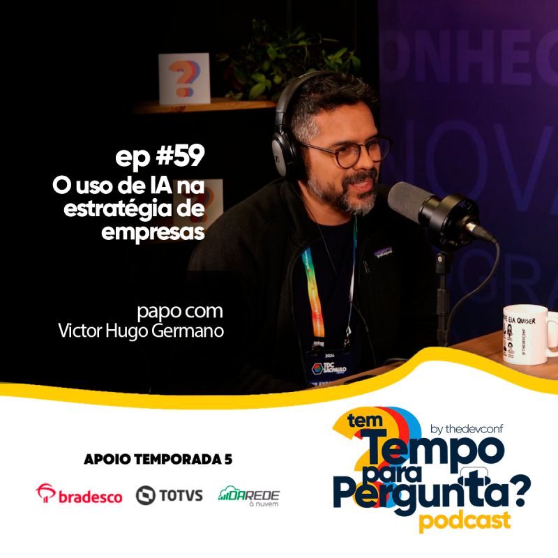 victorhg's tweet photo. Saiu o episódio comigo do podcast Tem tempo pra pergunta?! Gravado no #thedevconf Obrigado @JulioMatosMKT pelo convite e pela conversa! https://t.co/X2gP1q2hSj