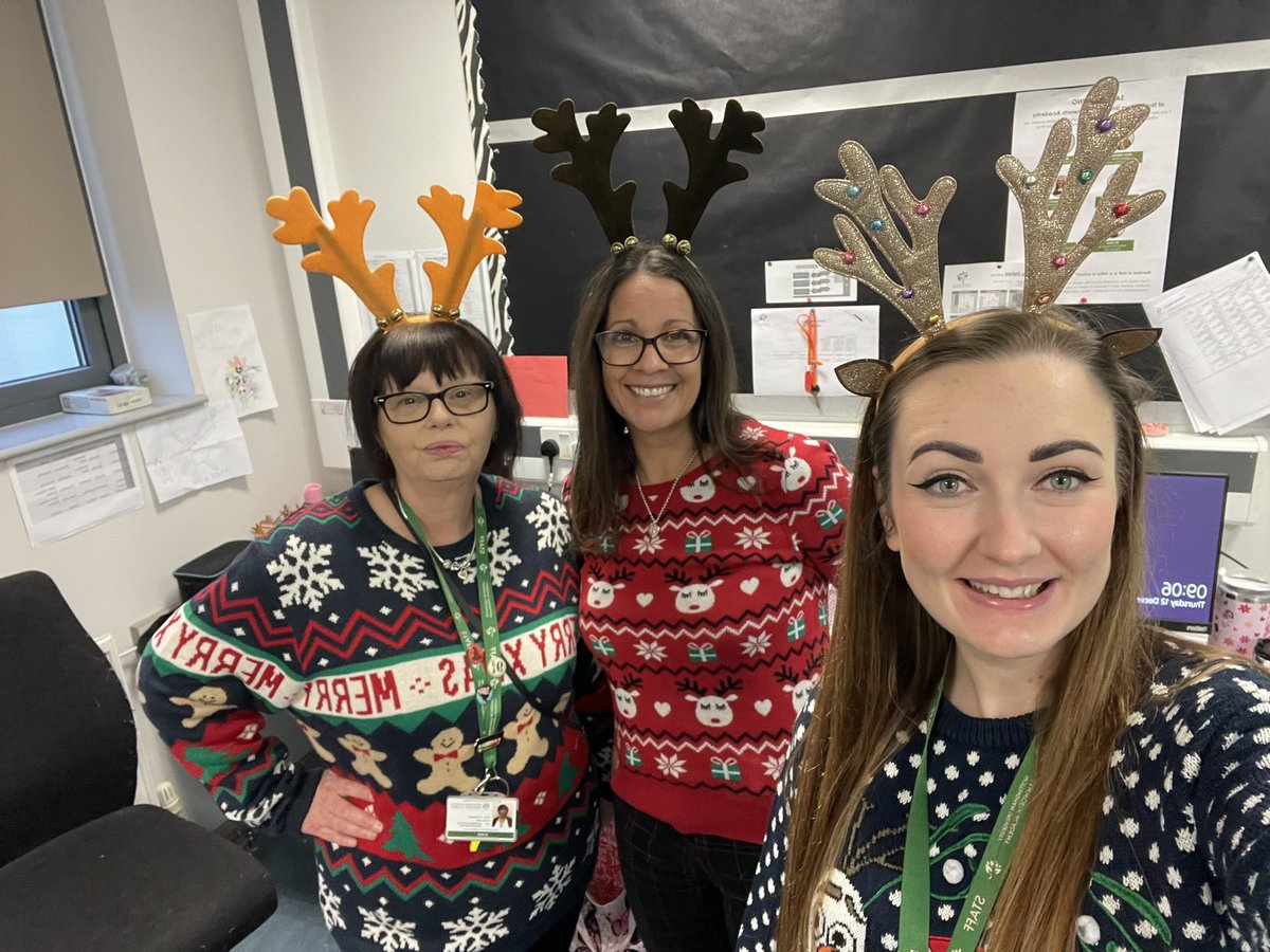 Just 3 little Christmas reindeer on Christmas jumper day 🎄