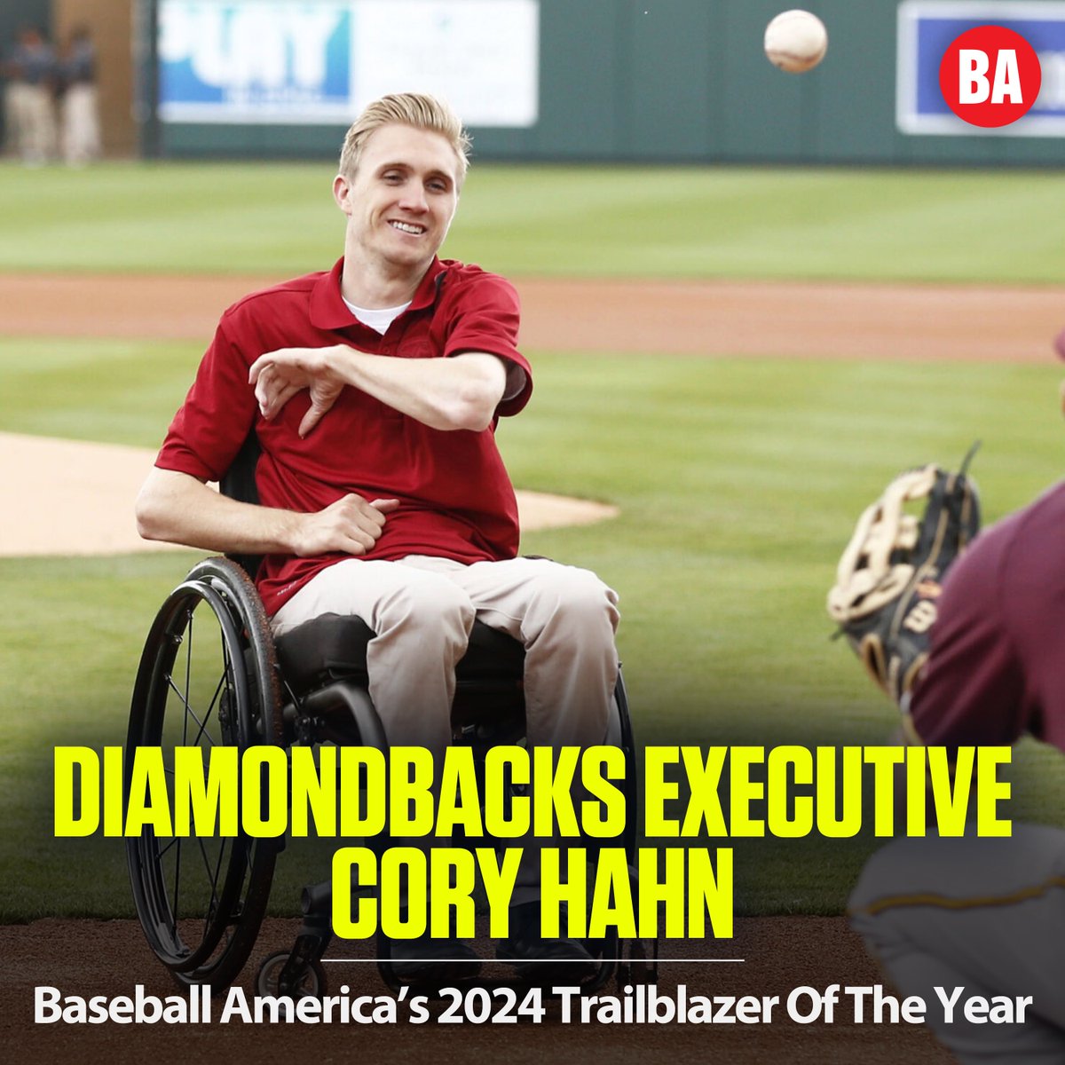BaseballAmerica's tweet image. Cory Hahn’s bright potential as a player ended prematurely, but through the adversity he faced in the aftermath of his life-changing injury, he has found fulfillment in baseball and life. 

He is Baseball America's 2024 Trailblazer of the Year.

baseballamerica.com/stories/diamon…